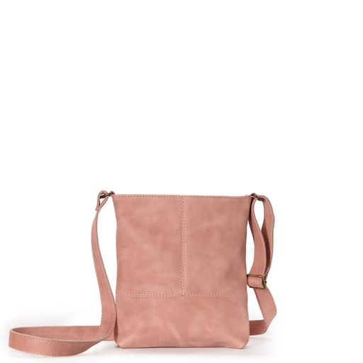 [b-sling-lin-whi-ros-pink] Linear Whispers (medium) Sling Bag | rose pink leather