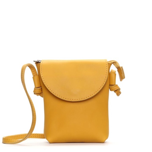 [b-sling-sim-ele-must-yel] Simple Elegance (small) Sling Bag | mustard yellow leather