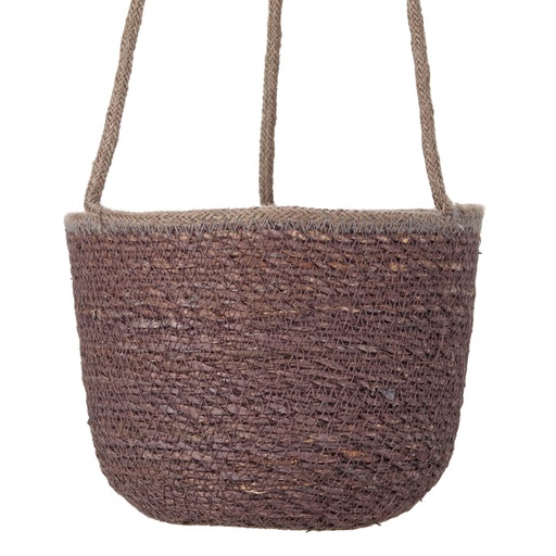 Hanging Woven Plant Basket 15/18/20cm | charcoal grey