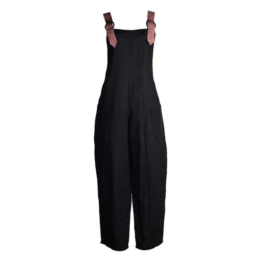 [cloth-jum-blac-long-med] Lino Jumpsuit - Long - Raven