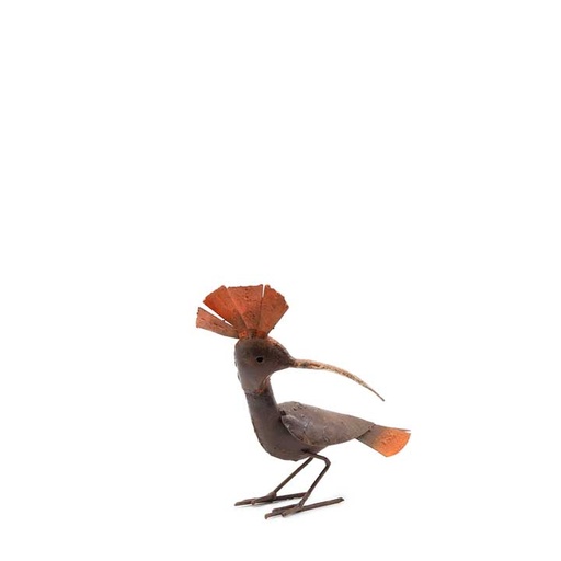 [gar-hoo-bir-bro-sml] Metal Hoopoe Bird Garden Ornament (small) | height +/- 40cm